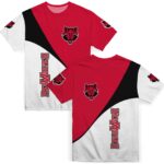 Arkansas State Red Wolves Abstract Curve White Black T-Shirt