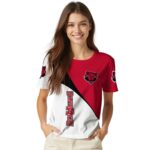 Arkansas State Red Wolves Abstract Curve White Black T-Shirt