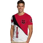 Arkansas State Red Wolves Abstract Curve White Black T-Shirt