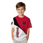 Arkansas State Red Wolves Abstract Curve White Black T-Shirt