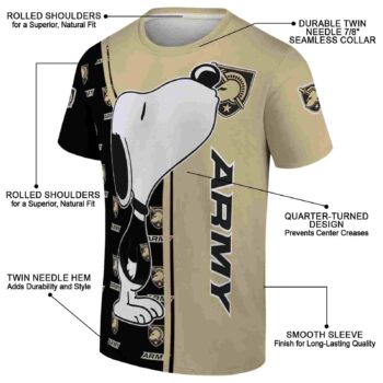 Army Black Knights Snoopy Graphic Gold T-Shirt