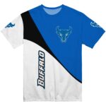 Buffalo Bulls Abstract Curve White Black T-Shirt