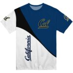 California Golden Bears Abstract Curve White Black T-Shirt