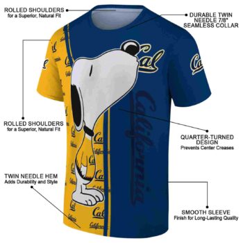 California Golden Bears Snoopy Graphic Blue T-Shirt