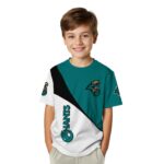 Coastal Carolina Chanticleers Abstract Curve White Black T-Shirt