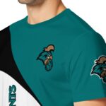 Coastal Carolina Chanticleers Abstract Curve White Black T-Shirt