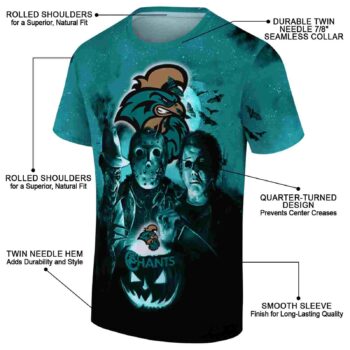 Coastal Carolina Chanticleers Horror Icons Green Black T-Shirt