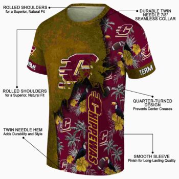 Personalized Boise State Broncos Tropical Scene Orange T-Shirt