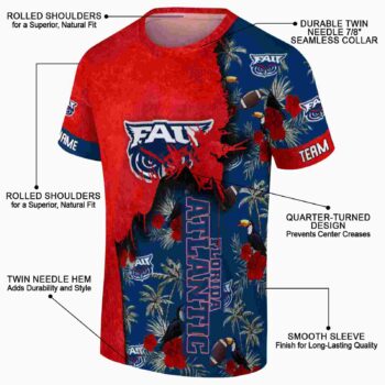 Personalized Denver Broncos Tropical Scene Orange T-Shirt