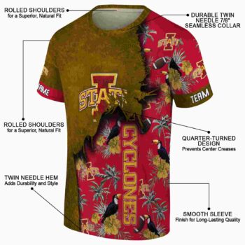 Custom Kansas State Wildcats Tropical Scene Purple T-Shirt