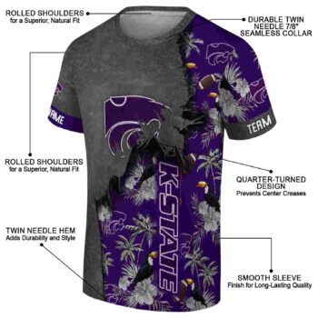 Custom Las Vegas Raiders Tropical Scene Black T-Shirt