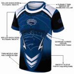 Custom Nevada Wolf Pack Futuristic Armor Blue Black White T-Shirt