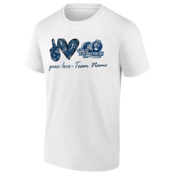 Custom Old Dominion Monarchs Peace Love T-Shirt