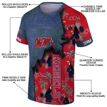 Custom North Texas Mean Green Tropical Scene Green T-Shirt