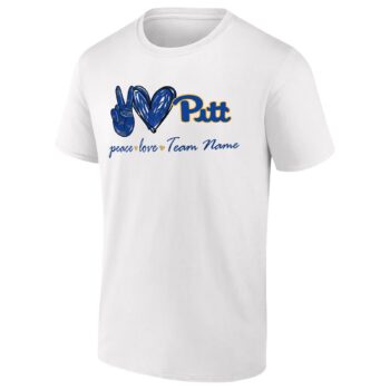 Custom Pittsburgh Panthers Peace Love T-Shirt