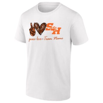 Custom Sam Houston Bearkats Peace Love T-Shirt