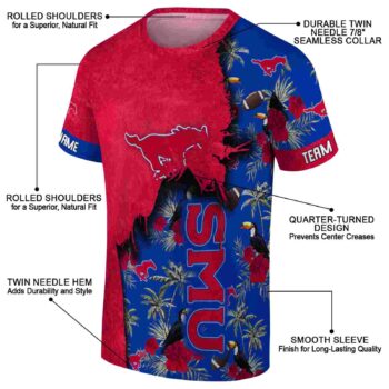 Custom Tampa Bay Buccaneers Tropical Scene Red T-Shirt