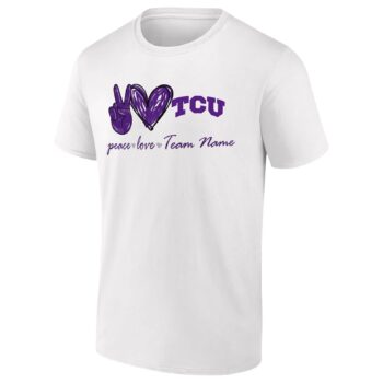 Custom TCU Horned Frogs Peace Love T-Shirt