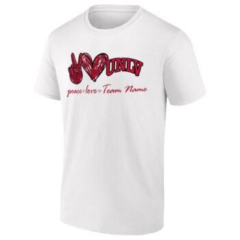 Custom UNLV Rebels Peace Love T-Shirt