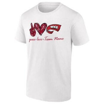 Custom Western Kentucky Hilltoppers Peace Love T-Shirt
