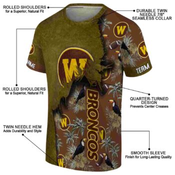 Customized Army Black Knights Tropical Scene Gold T-Shirt