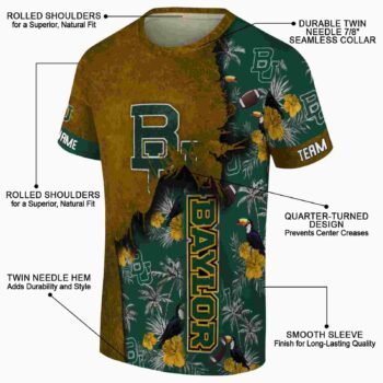 Customized Appalachian State Mountaineers Tropical Scene Black T-Shirt