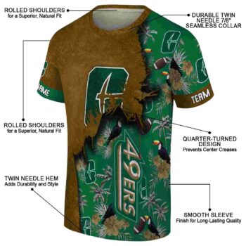 Personalized Clemson Tigers Tropical Scene Orange T-Shirt