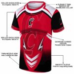 Customized Cincinnati Bearcats Futuristic Armor Red Black White T-Shirt
