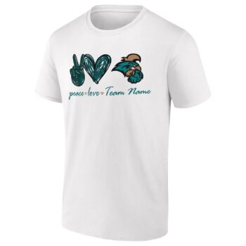 Customized Coastal Carolina Chanticleers Peace Love T-Shirt