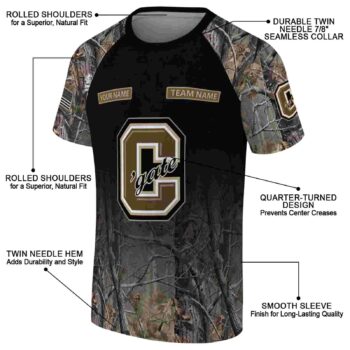 Customized Colgate Raiders Tree Branches Black T-Shirt