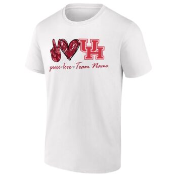 Customized Houston Cougars Peace Love T-Shirt