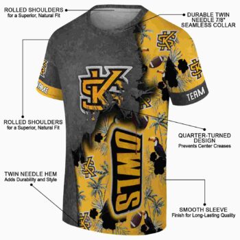 Customized Temple Owls Tropical Scene Red T-Shirt