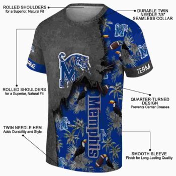 Customized Miami RedHawks Tropical Scene Red T-Shirt