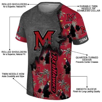 Personalized Minnesota Golden Gophers Tropical Scene Maroon T-Shirt