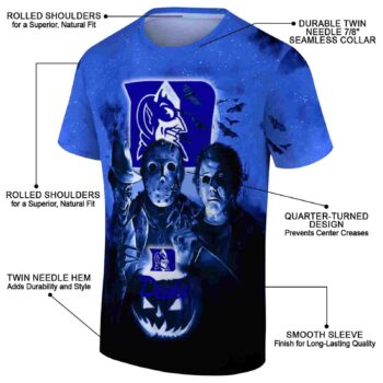 Duke Blue Devils Horror Icons Blue Black T-Shirt