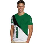 Eastern Michigan Eagles Abstract Curve White Black T-Shirt