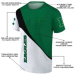 Eastern Michigan Eagles Abstract Curve White Black T-Shirt