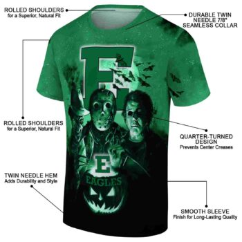 Eastern Michigan Eagles Horror Icons Green Black T-Shirt
