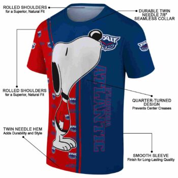 Florida Atlantic Owls Snoopy Graphic Blue T-Shirt