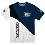 Georgia Southern Eagles Abstract Curve White Black T-Shirt