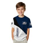 Georgia Southern Eagles Abstract Curve White Black T-Shirt