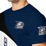Georgia Southern Eagles Abstract Curve White Black T-Shirt