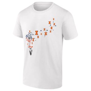 Illinois Fighting Illini Heart Dandelion T-Shirt
