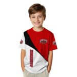 Jacksonville State Gamecocks Abstract Curve White Black T-Shirt