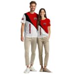 Jacksonville State Gamecocks Abstract Curve White Black T-Shirt