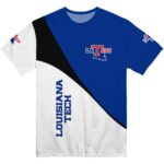 LA Tech Abstract Curve White Black T-Shirt