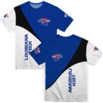 LA Tech Abstract Curve White Black T-Shirt