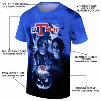 LA Tech Horror Icons Blue Black T-Shirt