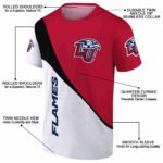 Liberty Flames Abstract Curve Red White T-Shirt