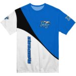 Middle Tennessee Blue Raiders Abstract Curve White Black T-Shirt